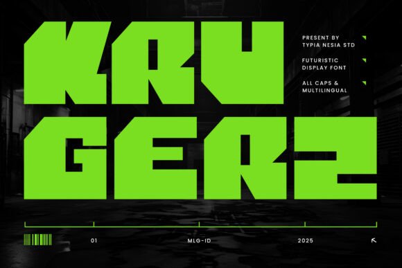 Krugerz: Command Attention with a Futuristic Typeface